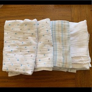 4 Aden & Anais boys 100% cotton muslim blankets